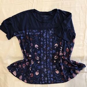 Lucky Brand loose fit floral swing top